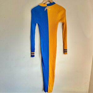 STAUD chargers nfl ribbed full length dress